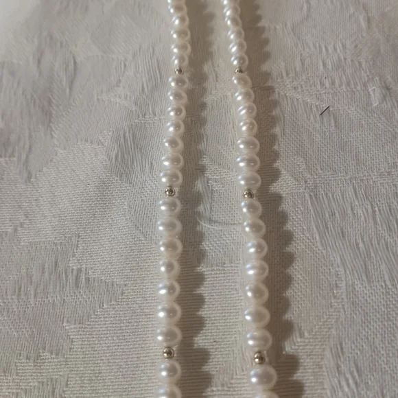 LAGOS Caviar Pearl Necklace with Fluted Heart, SS & 18k, 16" - Picture 7 of 13